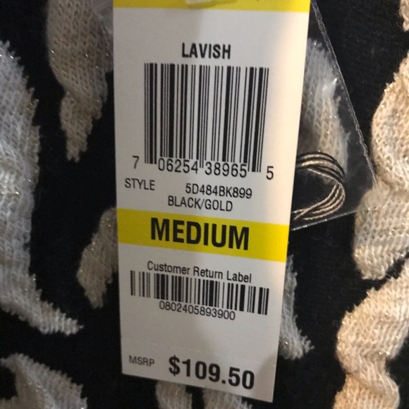 Inc. Black and Gold Sweater Dress - Picture 4 of 6